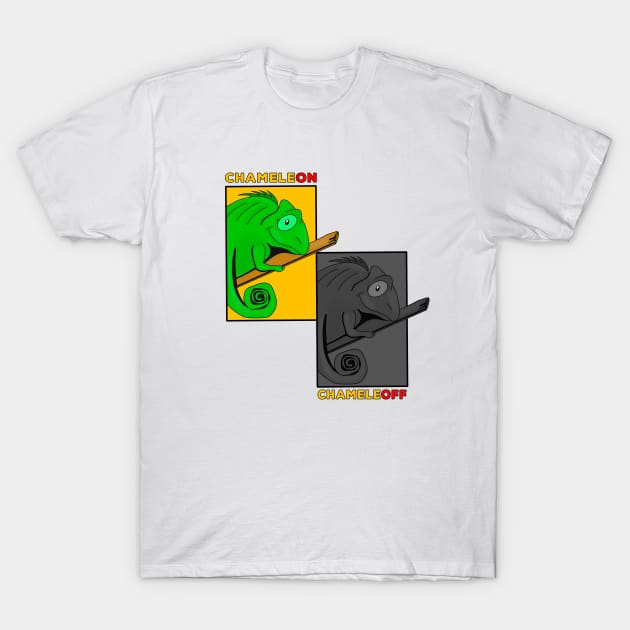 Funny Chameleoff Chameleon T-Shirt by DiegoCarvalho